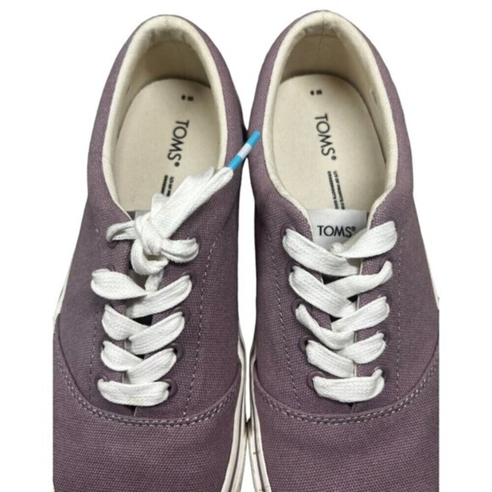 TOMS Women's Canvas Purple Casual Sneakers Size 8 - Picture 3 of 8